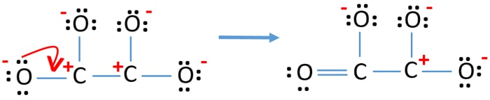 reduce charges of atoms in oxalate lewis structure